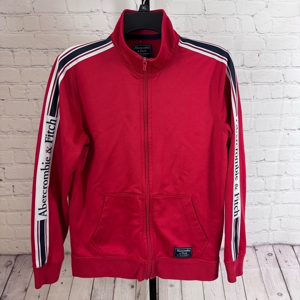 Abercrombie & Fitch Red Zip Up Sweatshirt Size XS